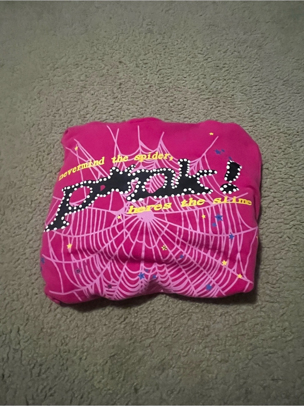 Pink Graphic Spiderweb Hoodie - Unknown Brand